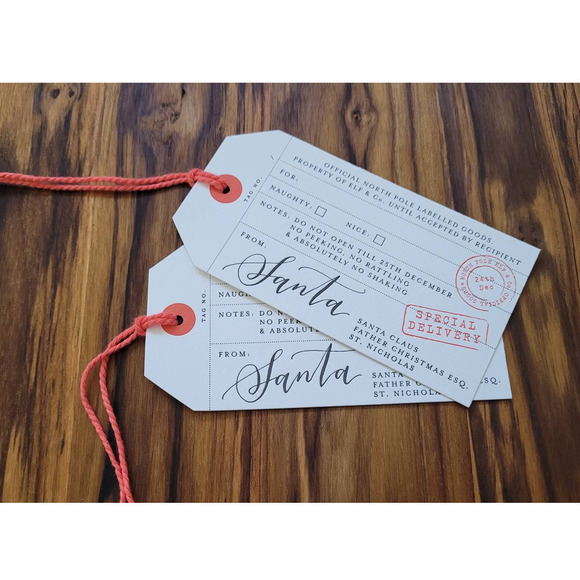 4- Official Santa Gift Tags | North Pole‎ - Picture 4 of 8